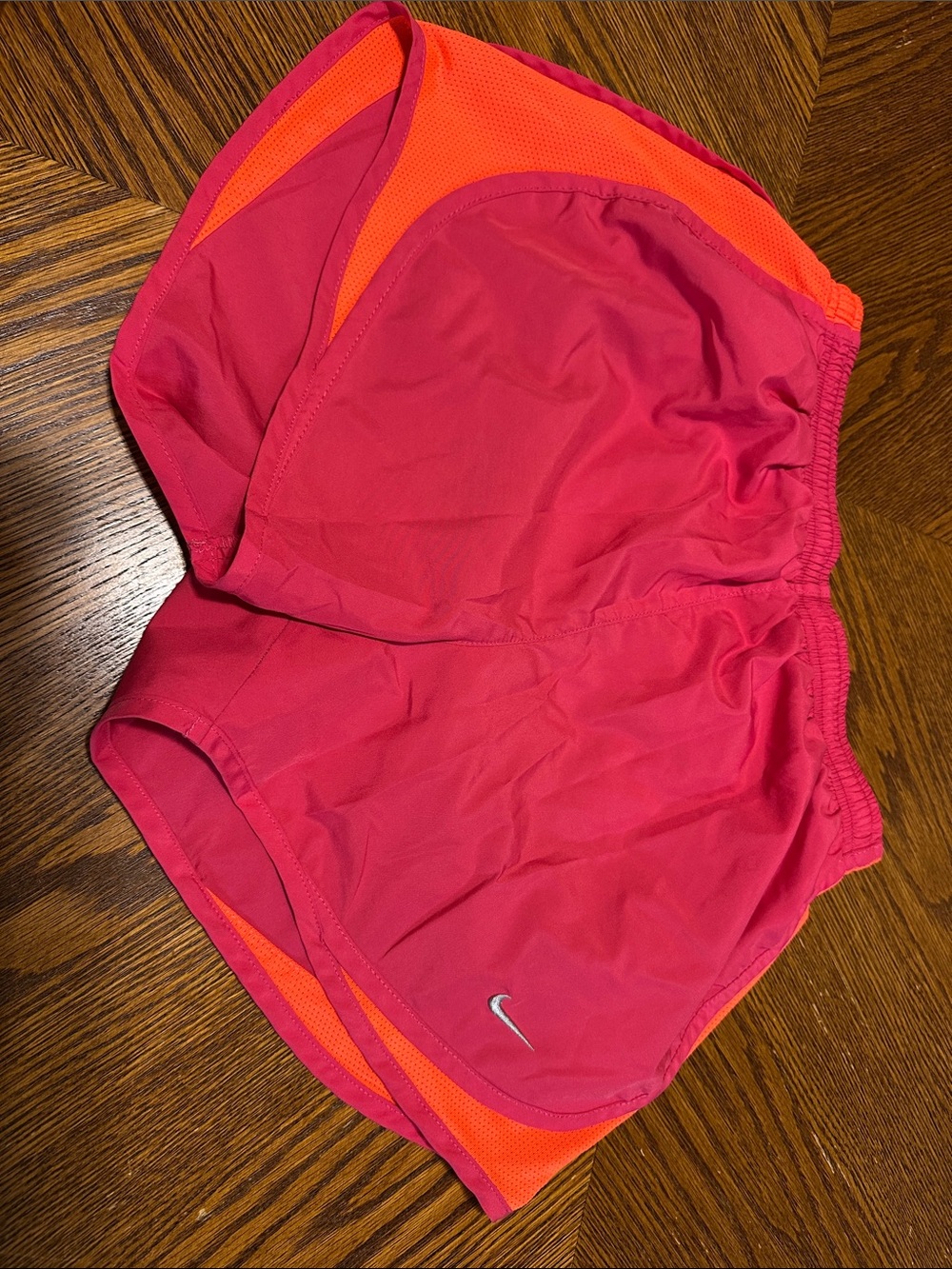 Nike Bright Pink with Orange Trim Athletic Shorts